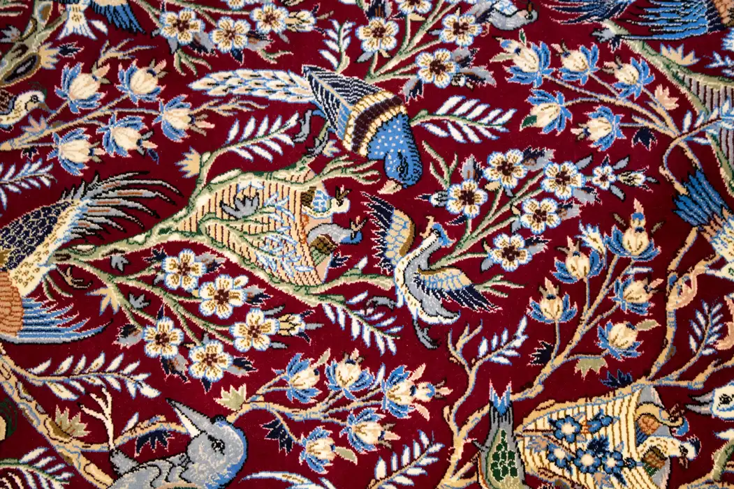 Persian Silk and Wool Isfahan Rug