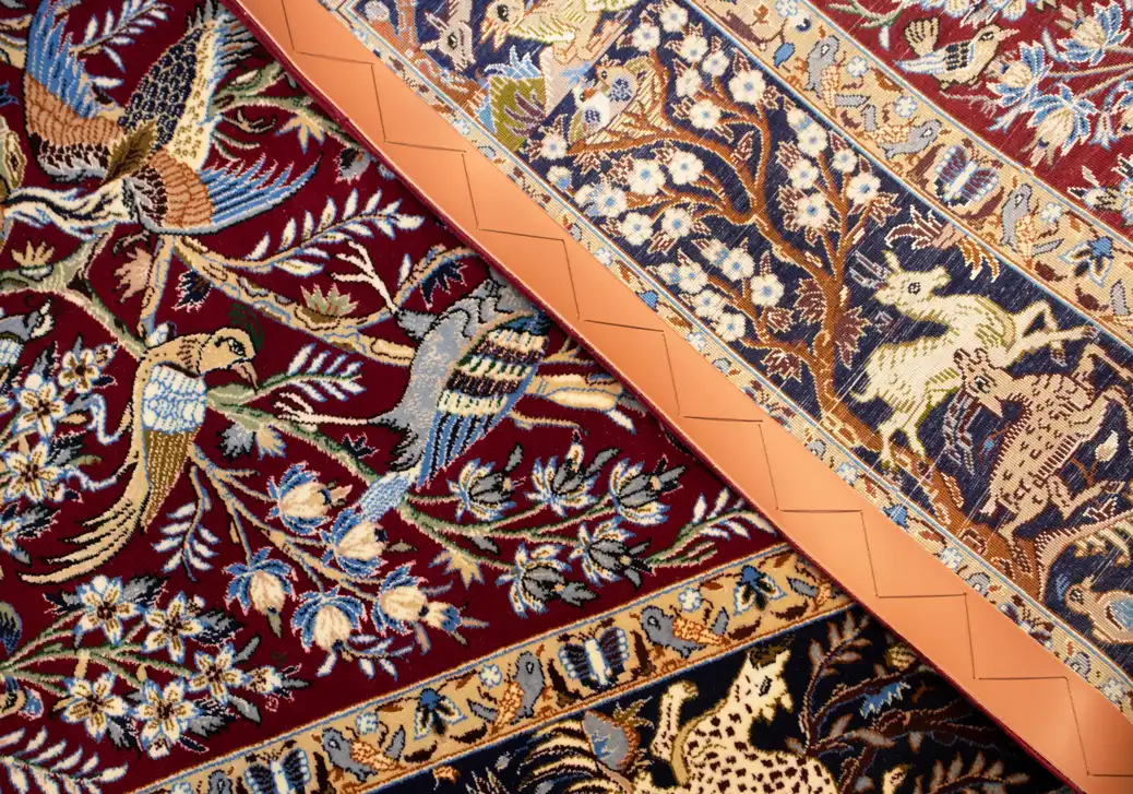 Persian Silk and Wool Isfahan Rug