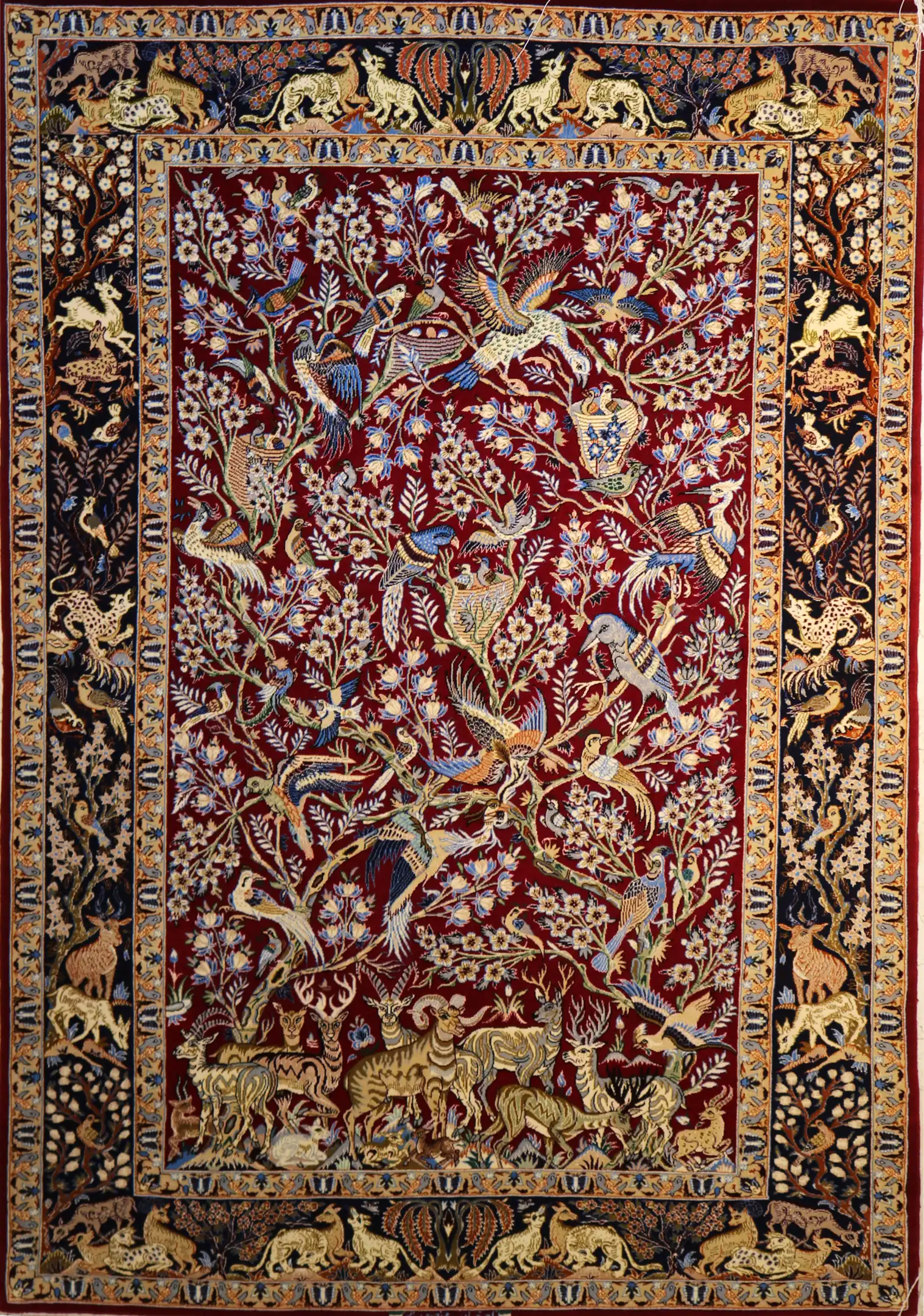 Persian Silk and Wool Isfahan Rug - Percarin