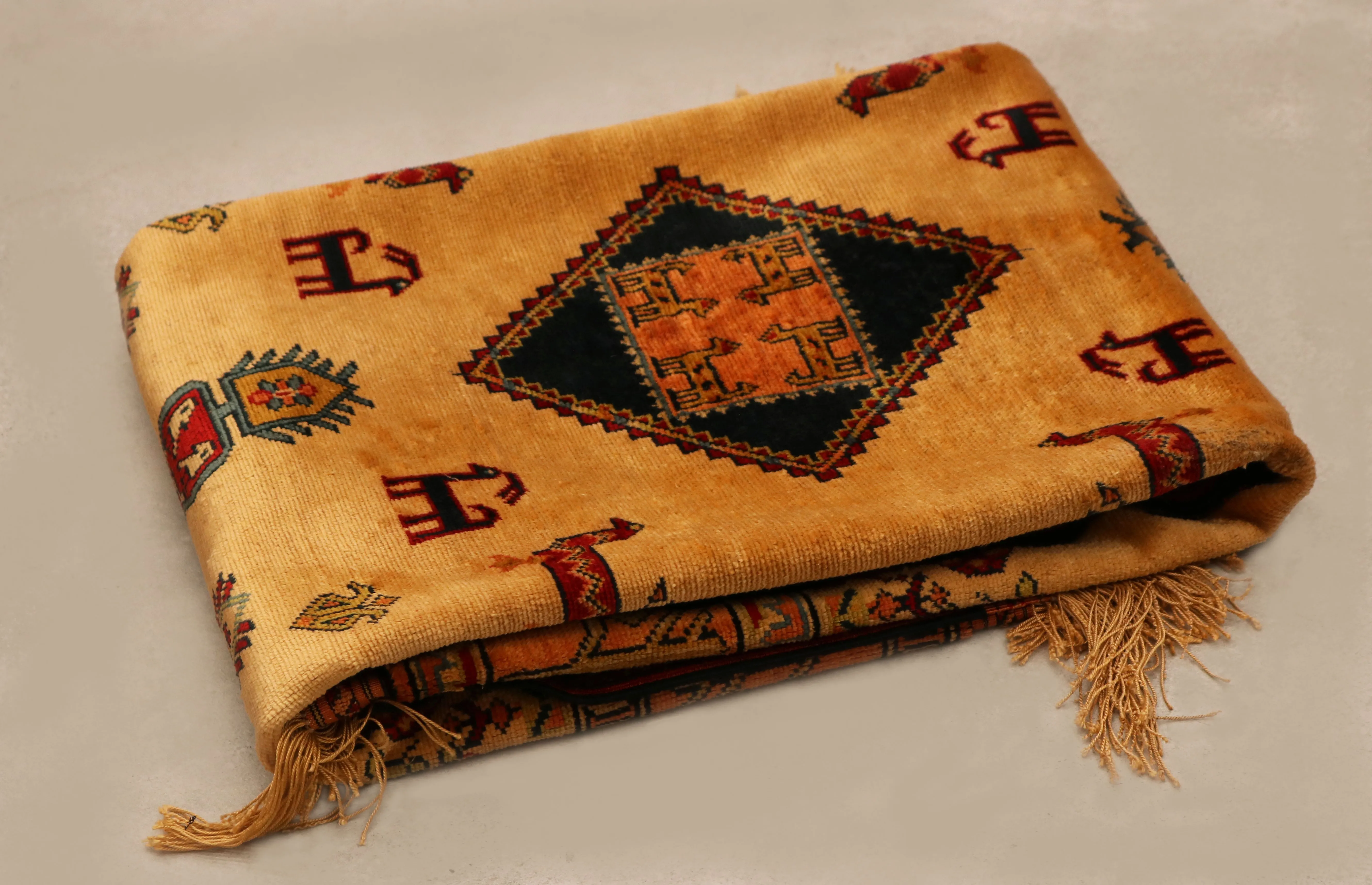 Exquisite Mashhad Silk Double Sided Handwoven Carpet