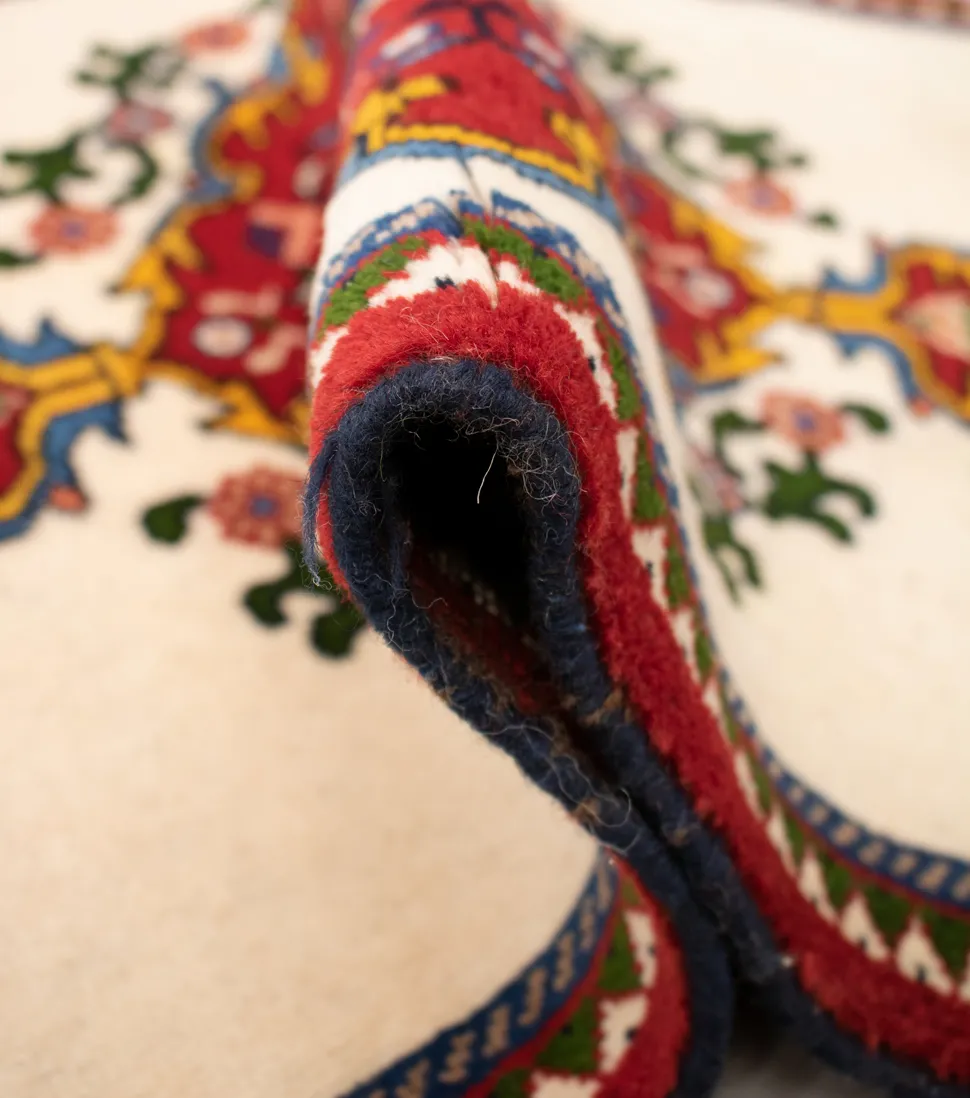 Hand-Knotted Shahreza Isfahan Wool Rug