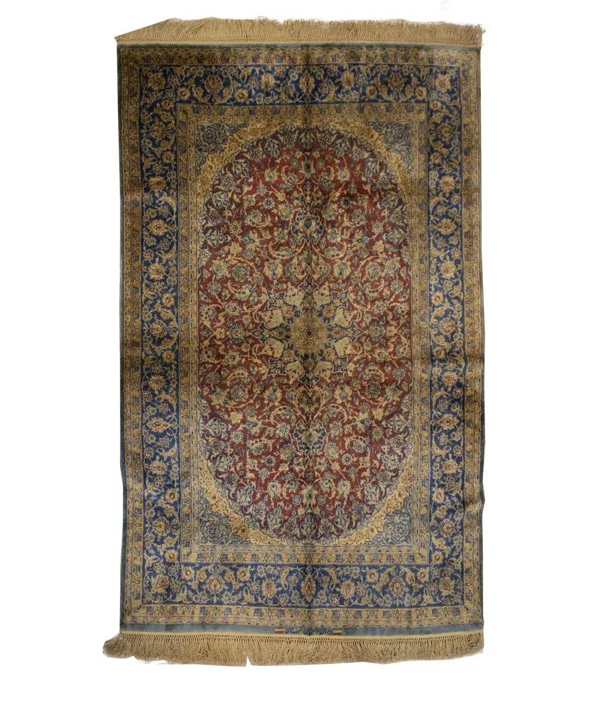 Antique Isfahan Medallion Rug