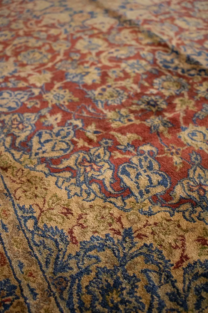 Antique Isfahan Medallion Rug