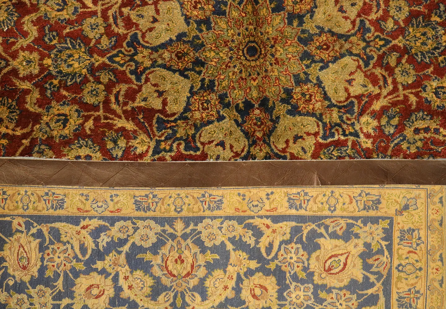 Antique Isfahan Medallion Rug