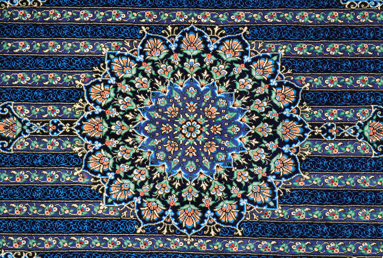 Fine Qom Silk Carpet