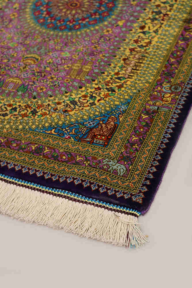 Low Pile Silk Qom Carpet