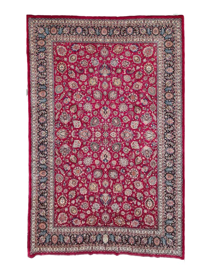 Handmade Red Persian Mashad Large Carpet 45177
