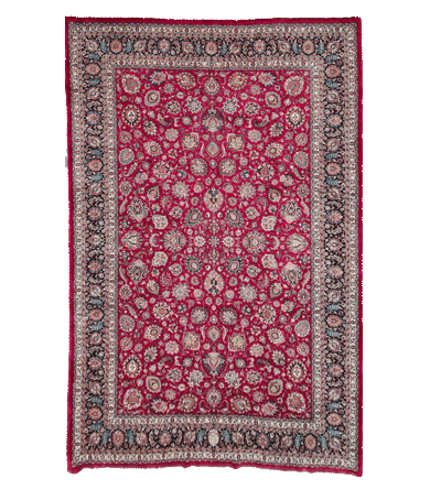 Handmade Red Persian Mashad Large Carpet 45177