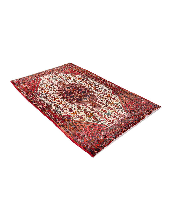 Handmade Red Rustic Persian Hamadan Wool Rug G02166