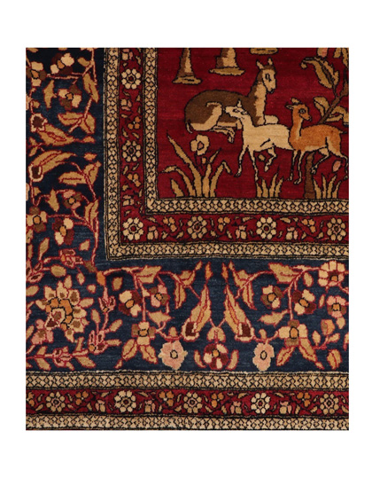 Antique Persian Kashan rug AQ05