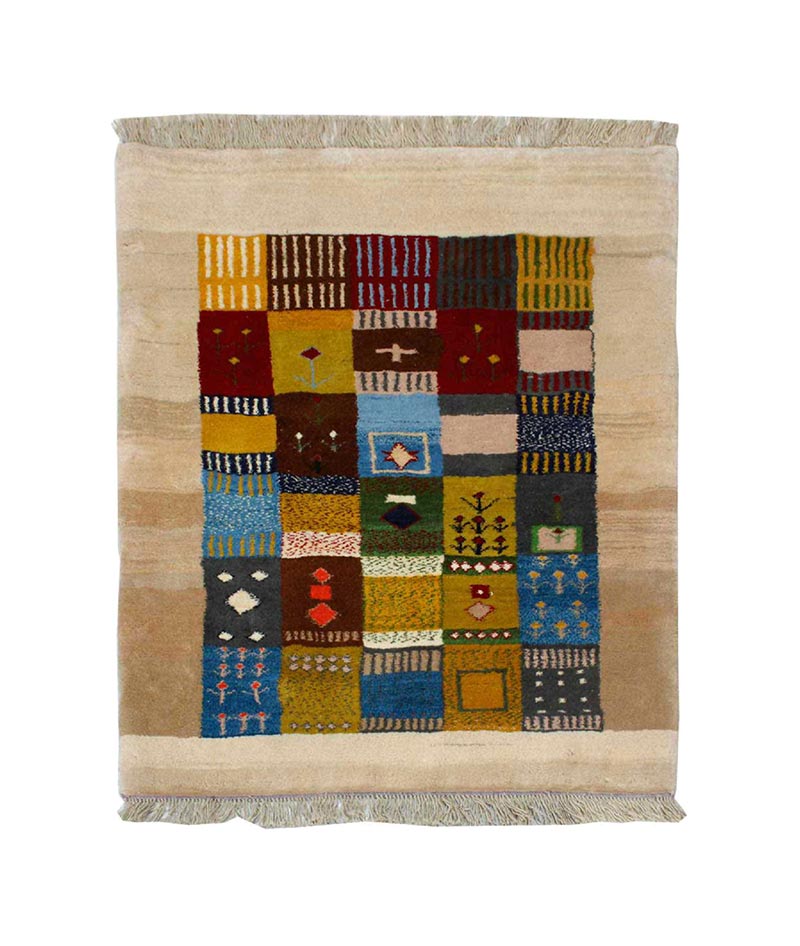 Handmade Persian Tribal Wool Gabbeh Rug 21625