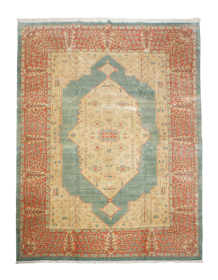 Handmade Rustic Persian Abstract Wool Rug 21640