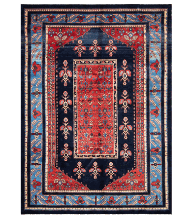 Handmade Shiraz Qashqai Wool Area Rug 014021
