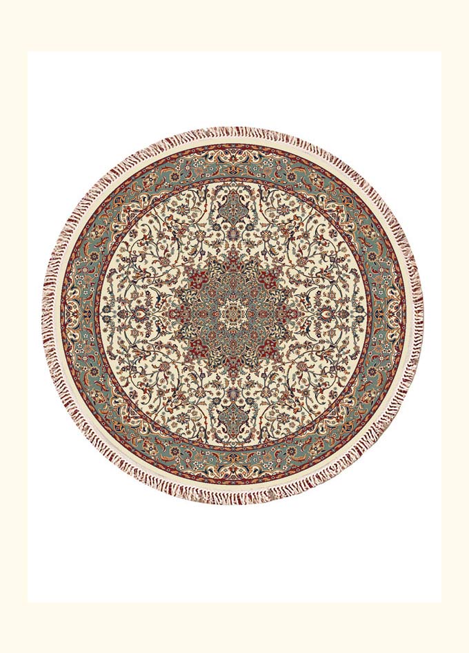 Isfahan style machine-made carpet 1014