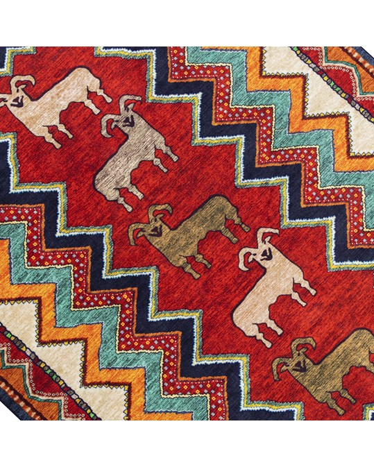 Persian modern tribal machine-made carpet 100332