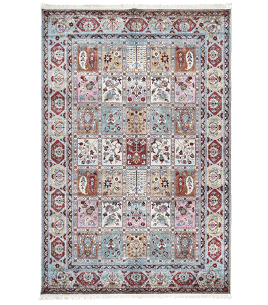 Printed transitional Bakhtiari rug 100326