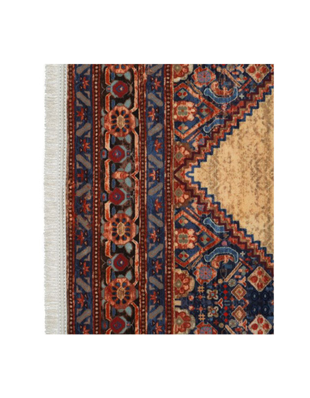 Machine-made Printed Persian Bijar Area Carpet 100337