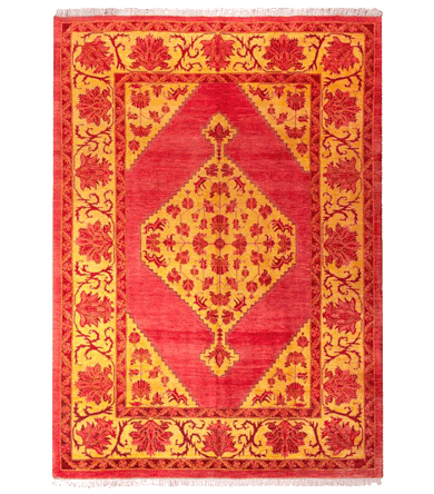Handmade Gold and Red Persian Bijar Wool Area Rug 28