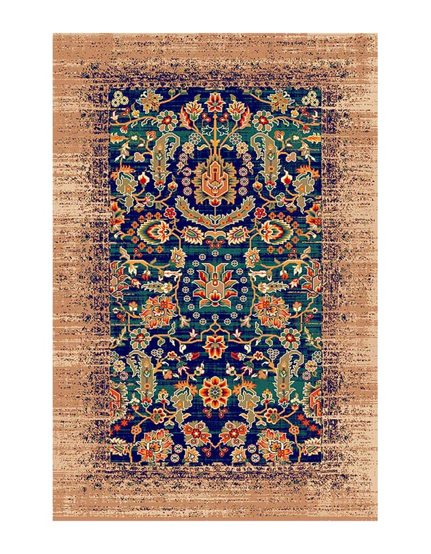 Machine-made Modern Blue Persian Sultanabad Carpet 7752