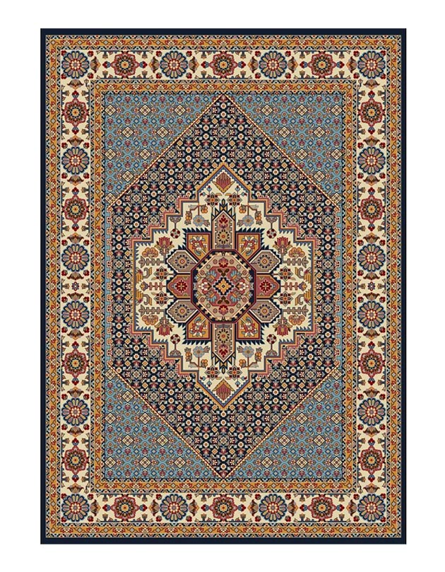 Machine-made Transitional Persian Bijar Area Carpet 5190