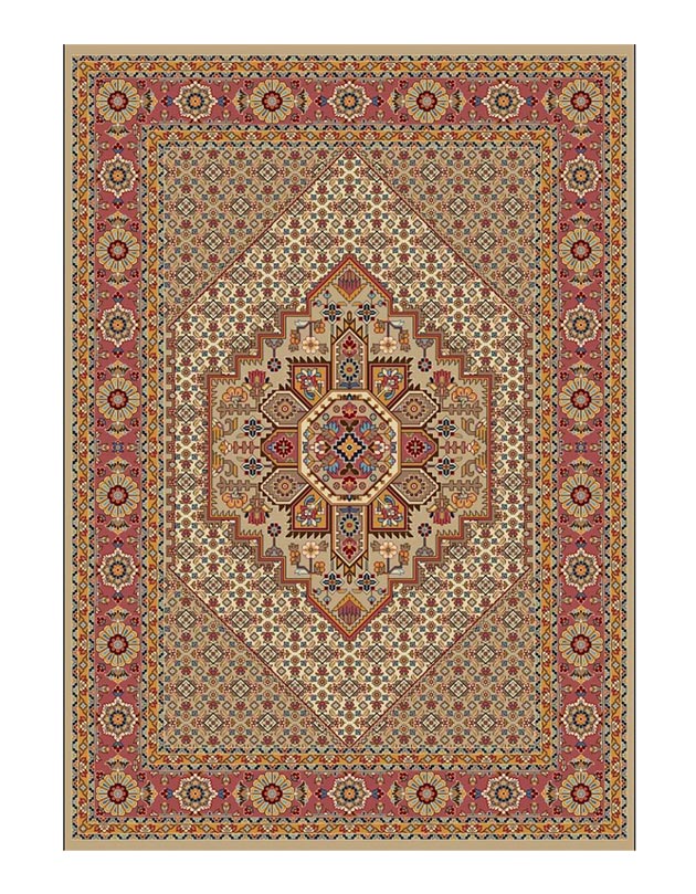 Machine-made Transitional Persian Bijar Area Carpet 5190