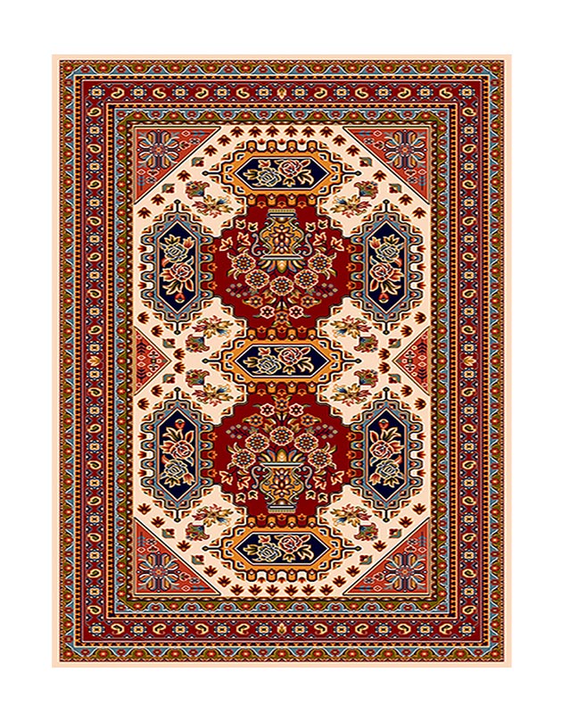 Machine-made Persian Bakhtiari Vase Design Carpet 261