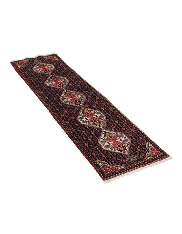 Handmade  Persian Bijar Wool Runner Rug 0200555