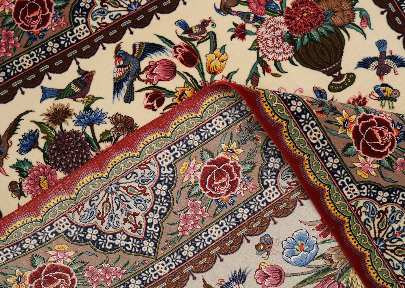 Isfahan Silk Warp Rug 2045